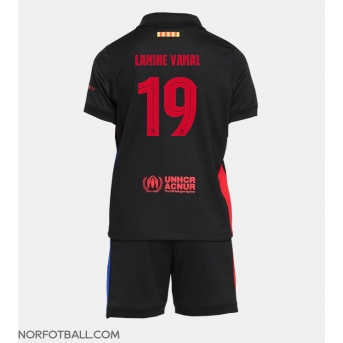 Billige Fotballdrakt Barcelona Lamine Yamal #19 Replika Bortedraktsett Barn 2024-25 Kortermet (med bukser)